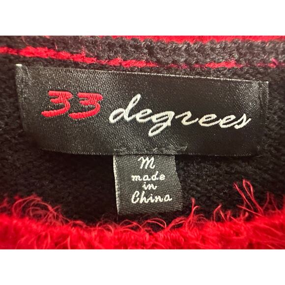 33 degrees Ugly Christmas Pullover Sweater Cat Presents Gift Womens Size Medium - Picture 6 of 8